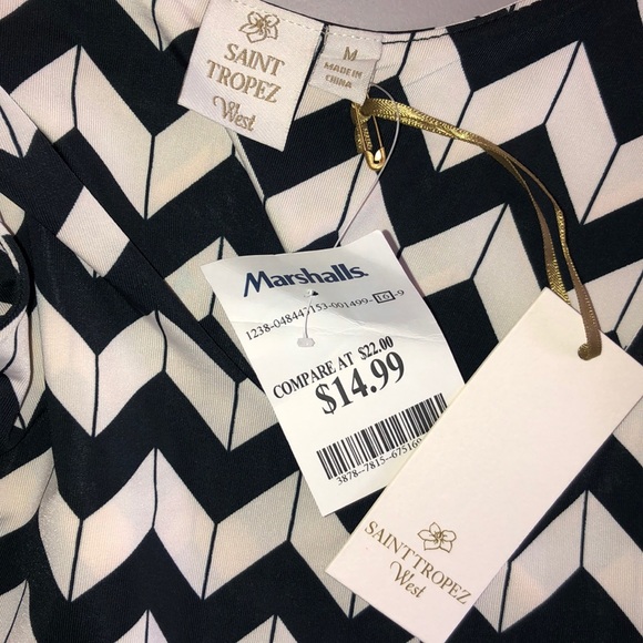 Black/cream chevron dress - Picture 5 of 5